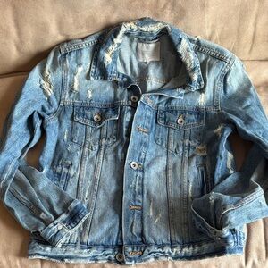 Zara Distressed Denim Jacket